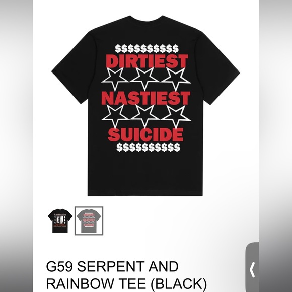 G59 SERPENT AND
RAINBOW TEE (BLACK) - Picture 2 of 2